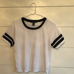 Striped Trim Sleeve Tee